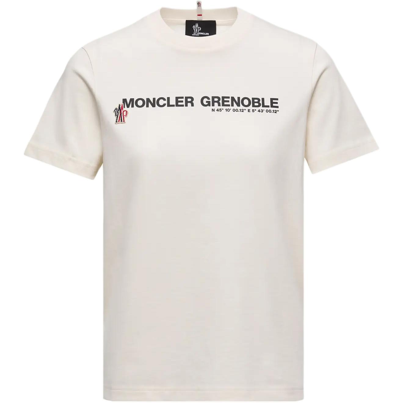Женская футболка Moncler Grenoble (белая)