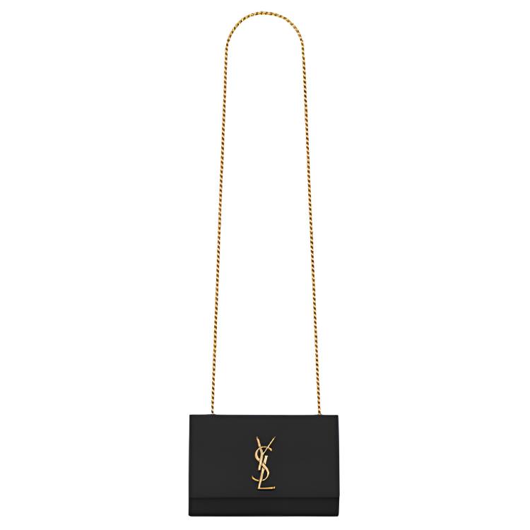 Женская сумка SAINT LAURENT YSL KATE Logo (черный)