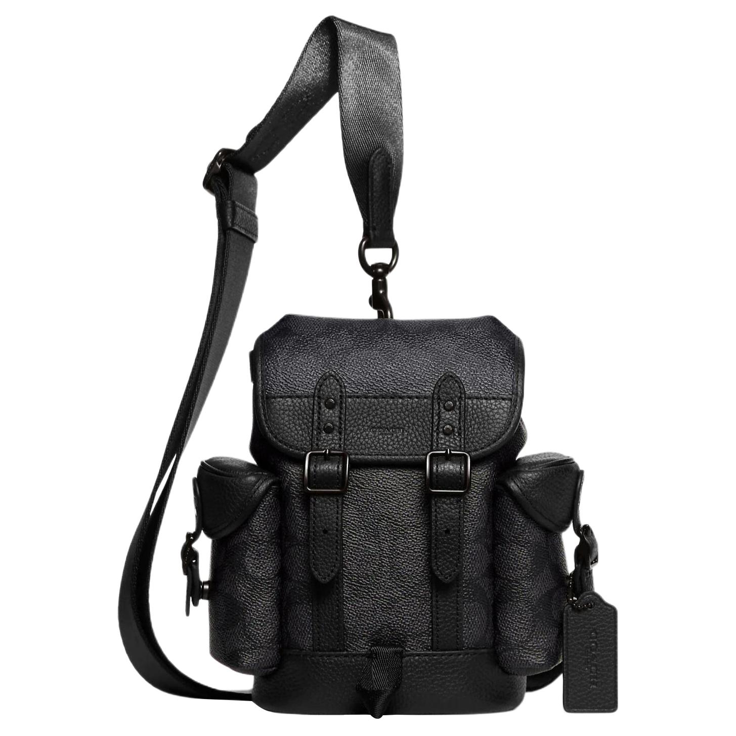 Мужская сумка COACH Hitch 13 (черная)