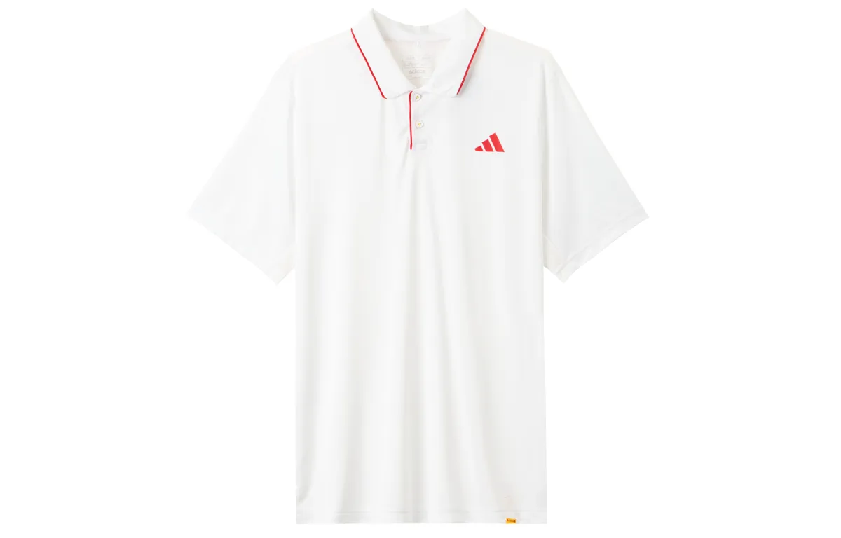 Adidas China National Tennis Team Olympic Collection Polo Shirt Men's White