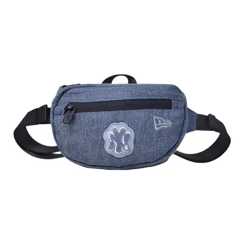 New Era × MLB Collaboration Fabric One Shoulder Crossbody Fanny Pack Unisex Denim Blue