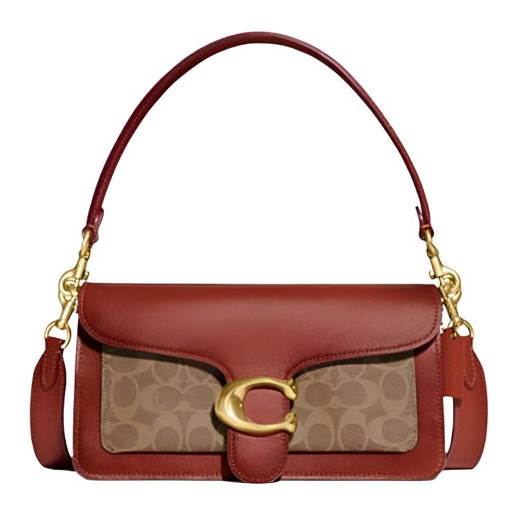 COACH Tabby Cow Leather Crossbody Bag, Shoulder Bag Medium Women's Brown