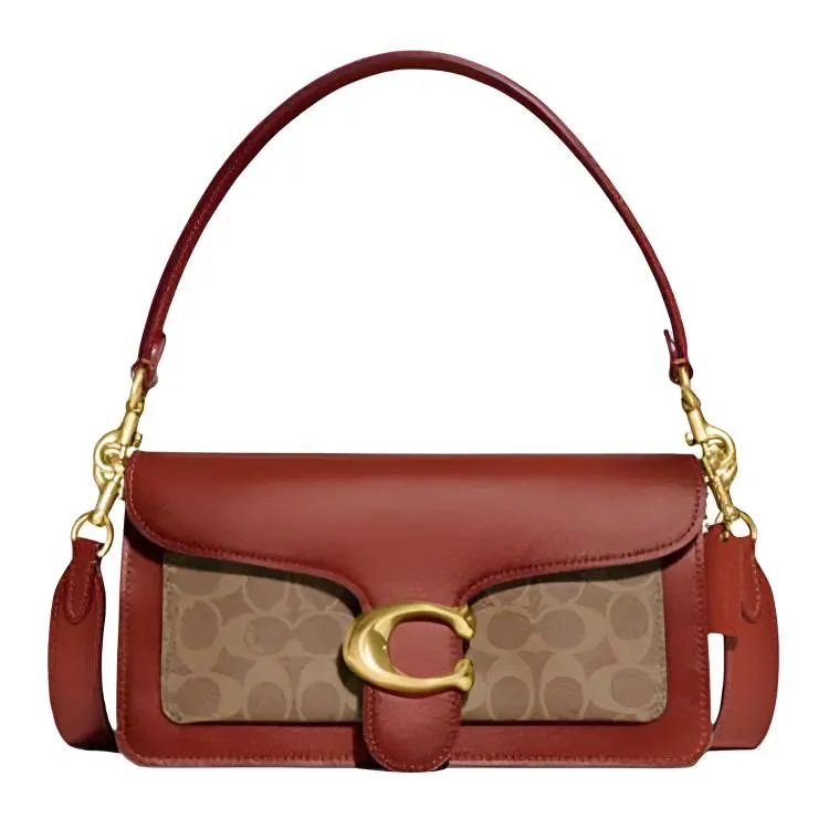 COACH Tabby Cow Leather Crossbody Bag, Shoulder Bag Medium Women's Brown