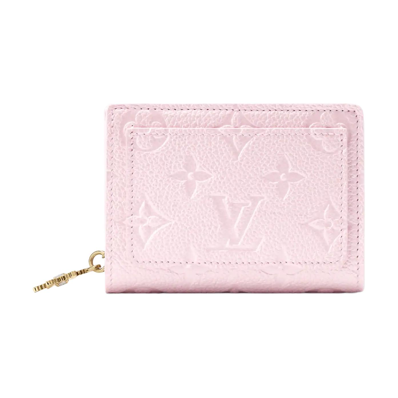 Женский кошелек Louis Vuitton Portefeuille Clea Monogram Empreinte (розовый) — фото 3