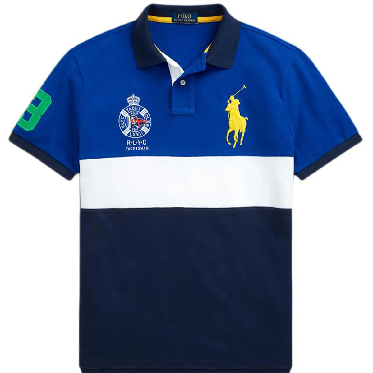 Polo Ralph Lauren Big Pony Polo Shirt Custom Slim Fit Men's Blue