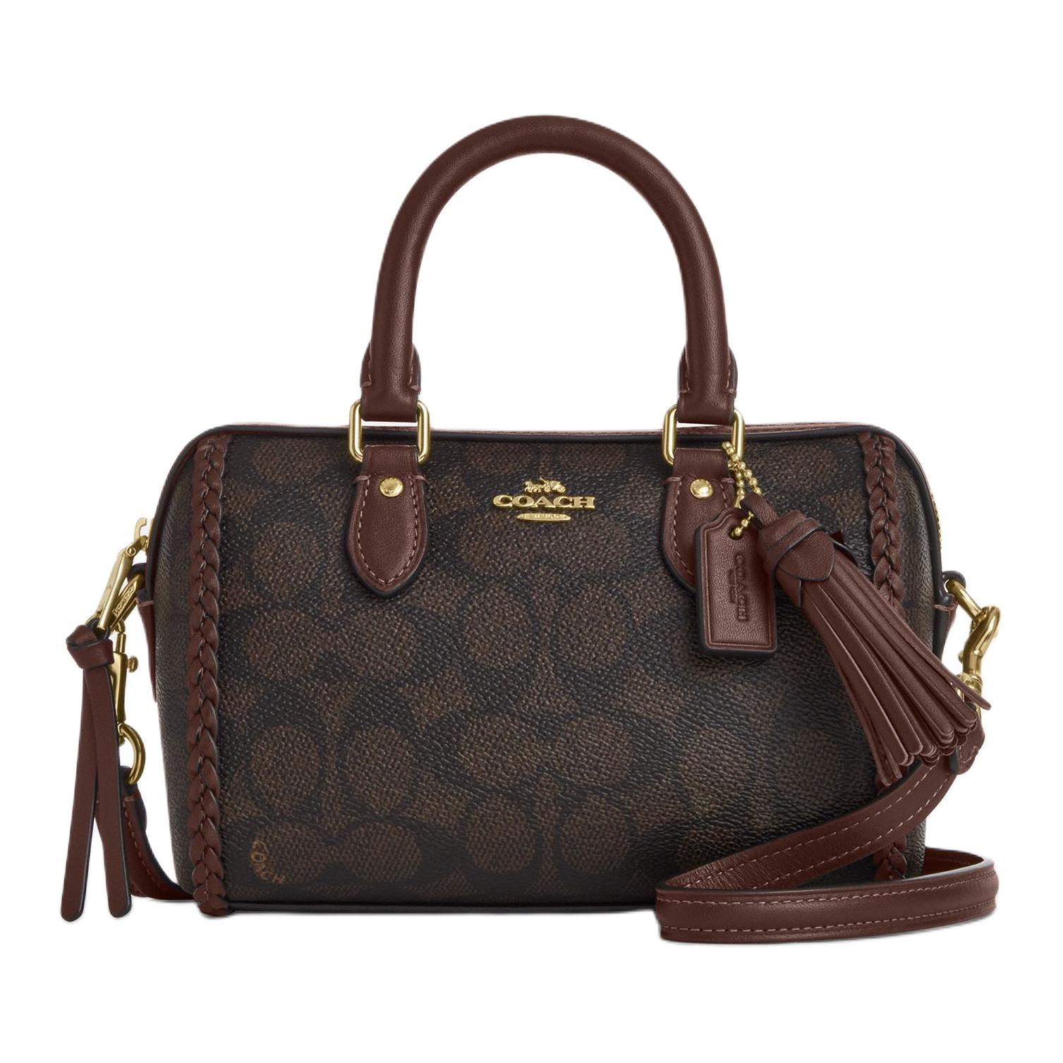 Женская сумка COACH Rowan 18 (коричневая)