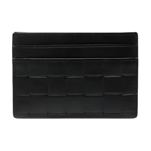 Bottega Veneta Cow Leather Business Card Holder Men's Black
