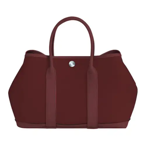 HERMES Garden Party Canvas With Negonda Cow Leather Handbag 30 Women's 55 Rouge H Hermes Red