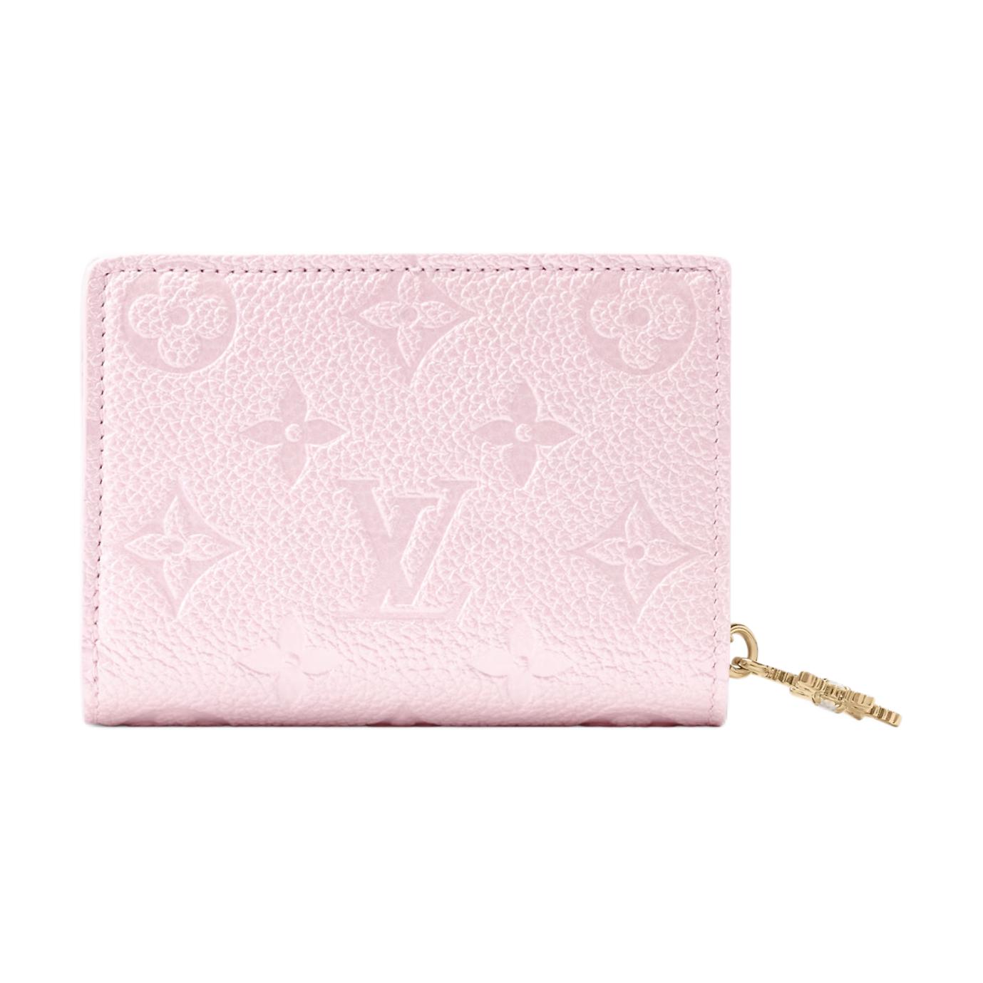 Женский кошелек Louis Vuitton Portefeuille Clea Monogram Empreinte (розовый)