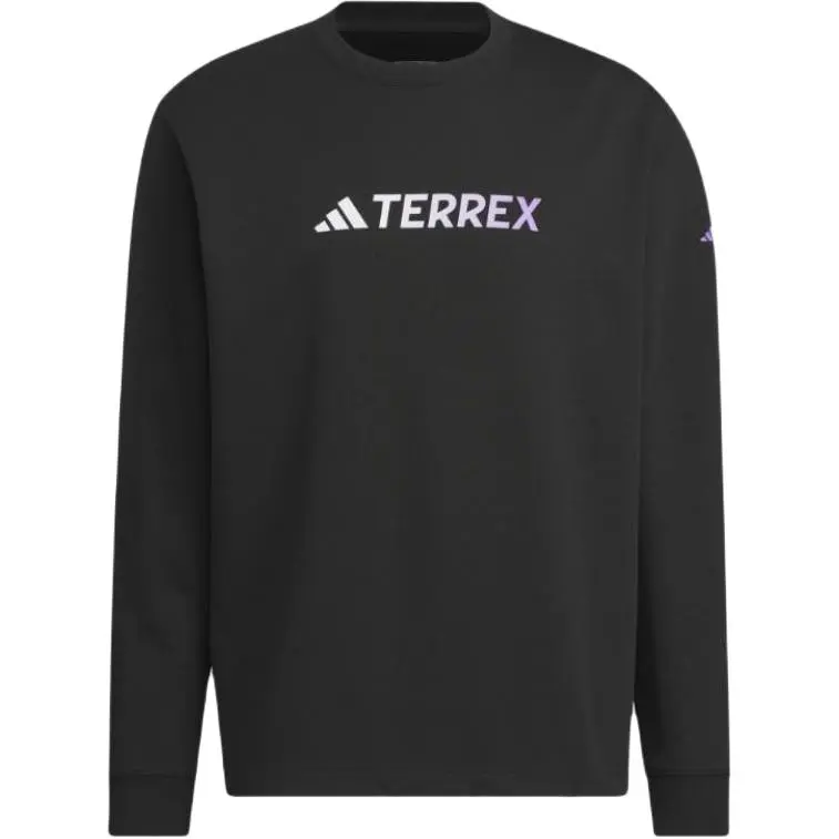 Adidas Terrex Sweatshirts Men's Black Crew Neck Moderate Regular