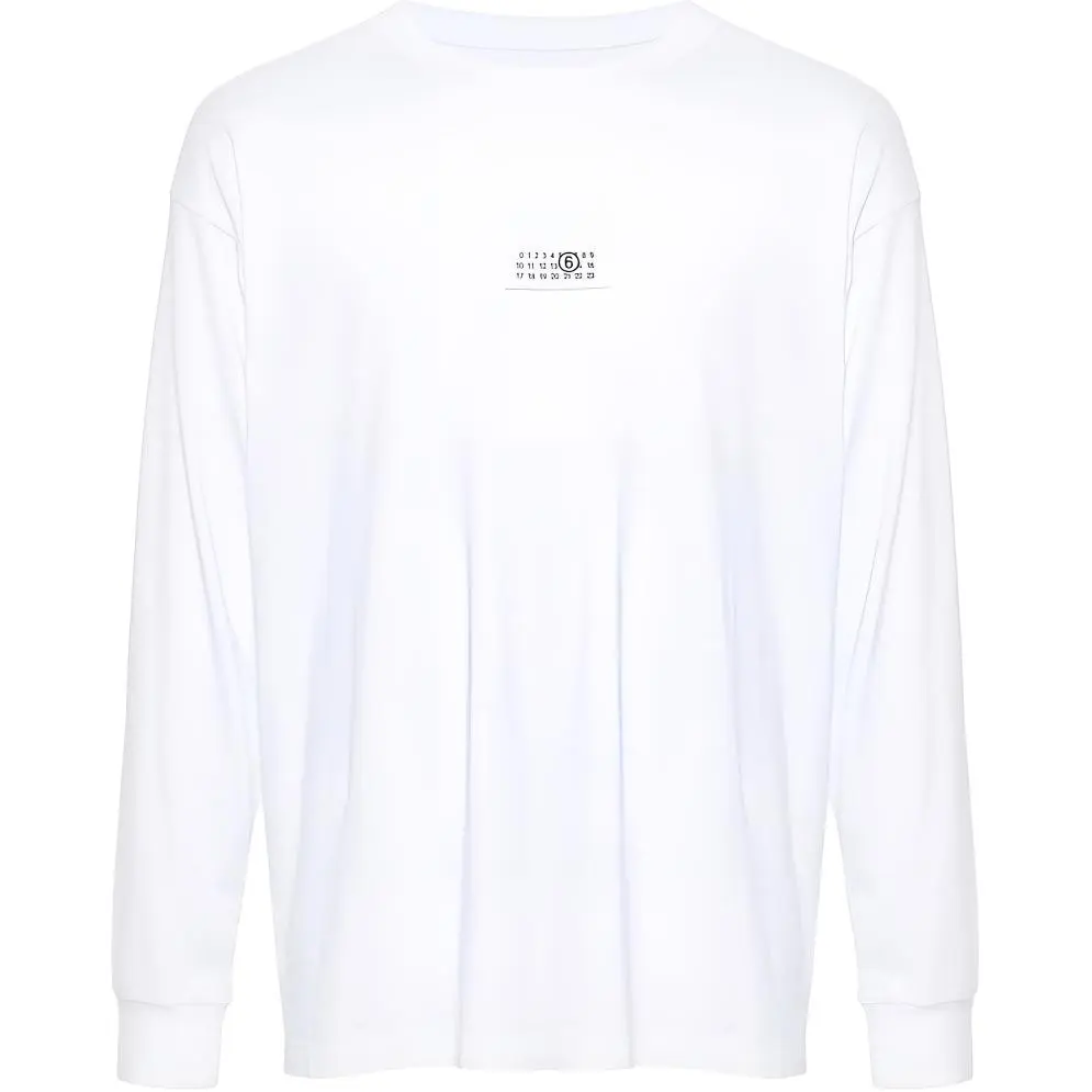 MM6 Maison Margiela Logo Patch Long Sleeved T Shirt