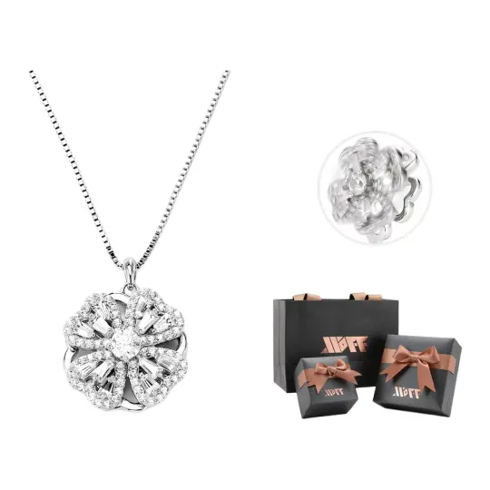 XXOFF 925 Sterling Silver Necklaces Women's Silver White