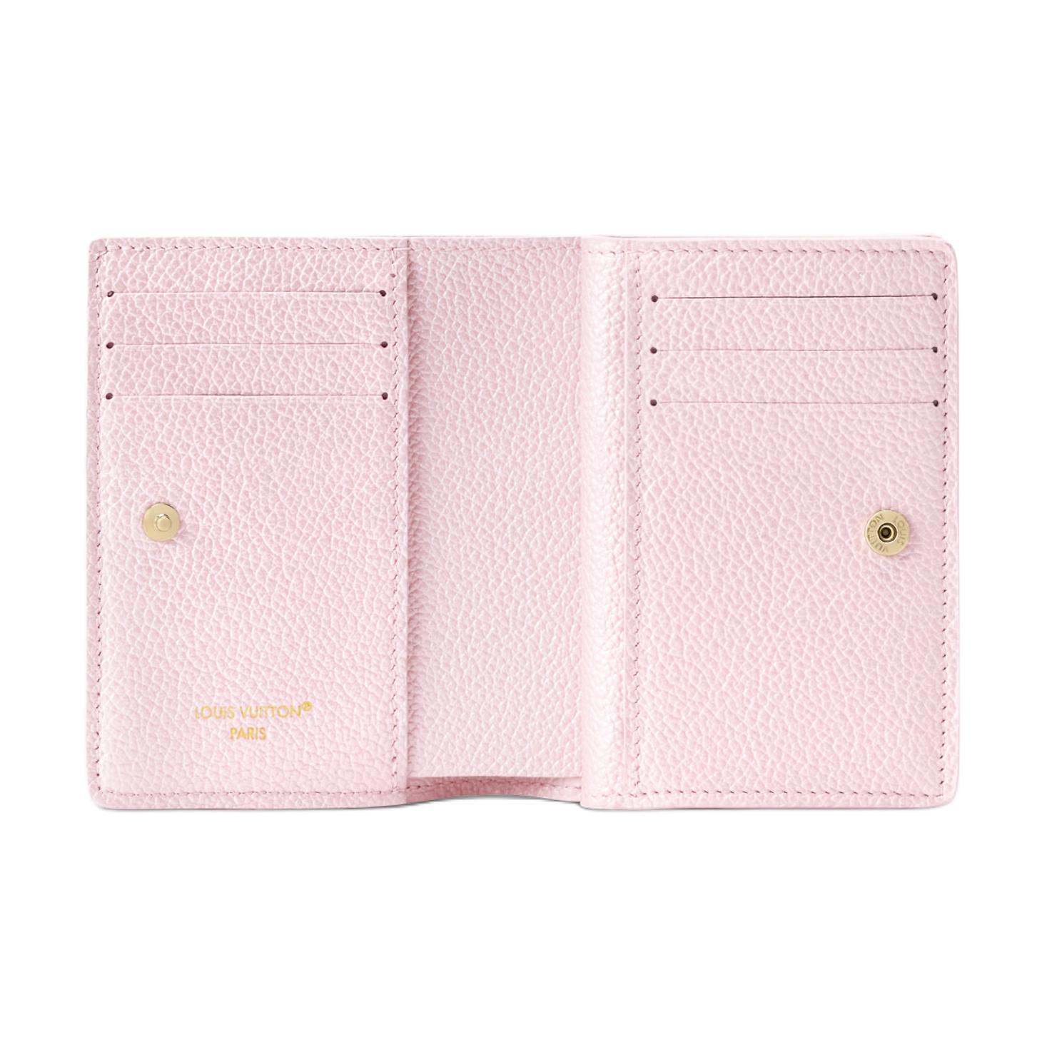 Женский кошелек Louis Vuitton Portefeuille Clea Monogram Empreinte (розовый) — фото 5