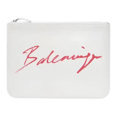 Balenciaga Leather Clutch Women's White
