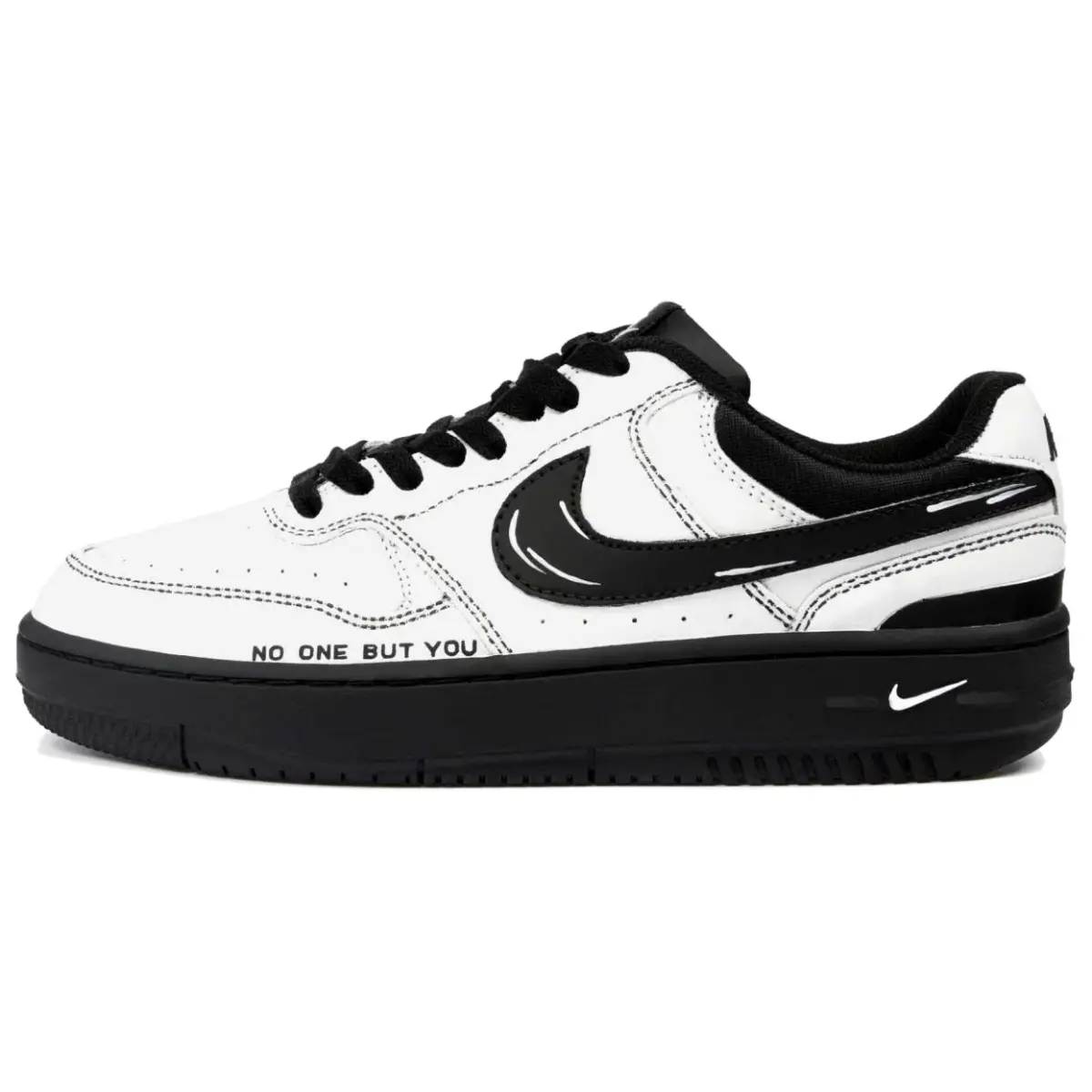 Nike Gamma Force Slip Resistant Abrasion Resistant Low top Skateboard Shoes Unisex Black White