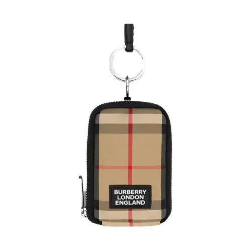 Burberry Cotton Coin Purse, Card Holder Unisex Archive Beige
