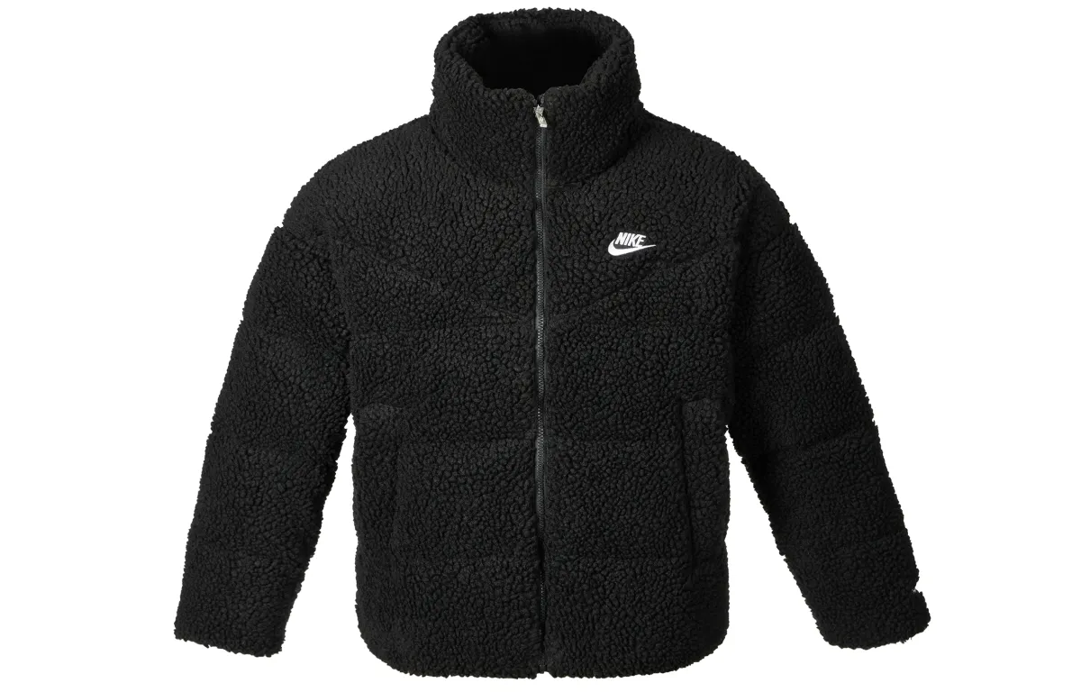 Nike Velvet Jackets Women's Black Hooded Moderate