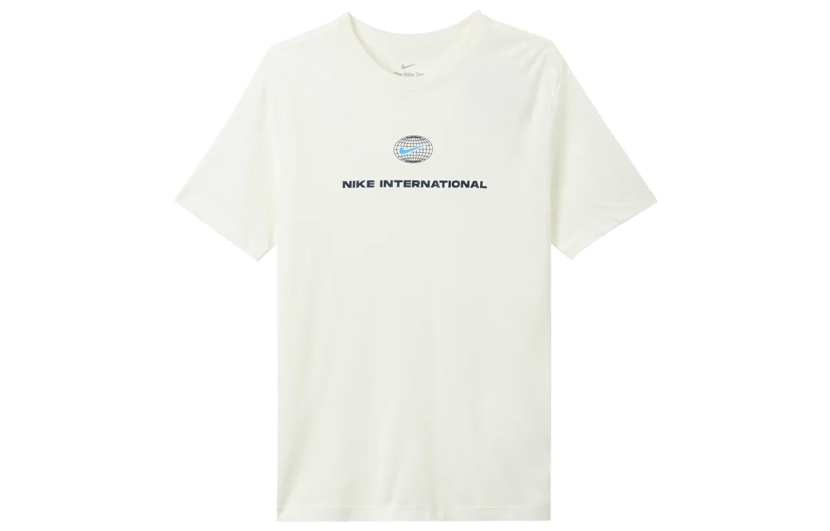Nike T-Shirts Men's White Crew Neck Moderate