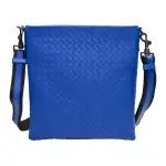 Bottega Veneta Sheepskin Crossbody Bags Men's Blue
