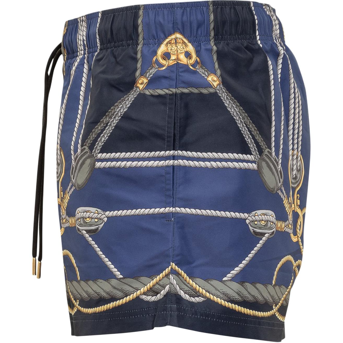VERSACE Nautical Graphic Printed Drawstring Swim Shorts