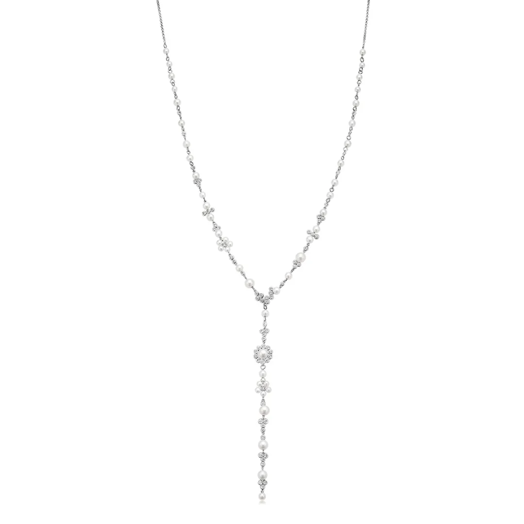 Apm Monaco 925 Sterling Silver, Pearl Necklaces Women's White