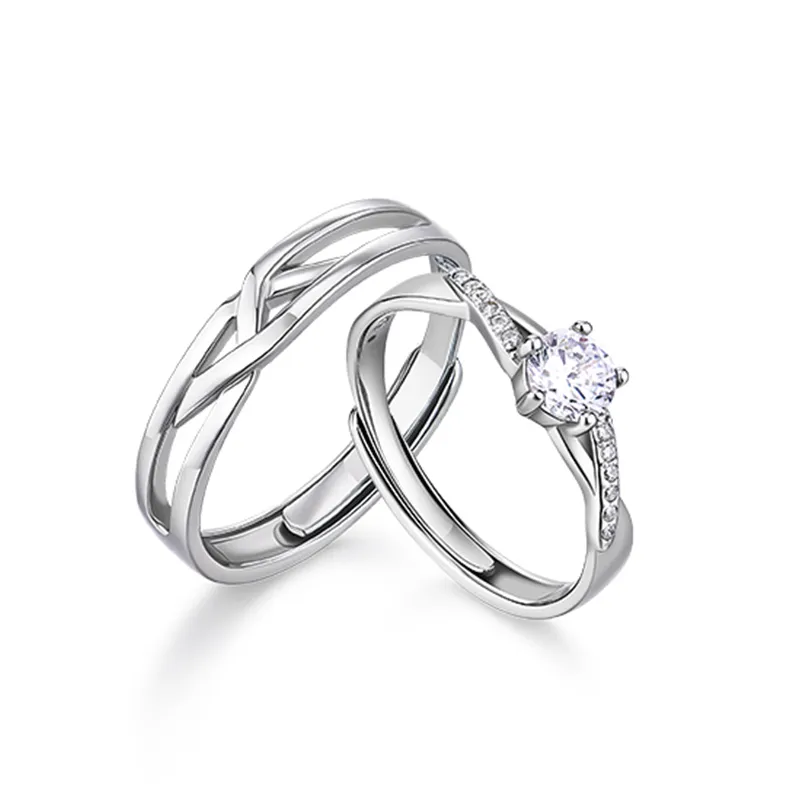 KADER S925 Silver Rings Unisex Silver White