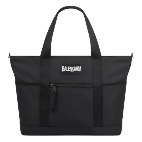 Balenciaga Shopping Recycled Nylon Handbag Large Men's Black