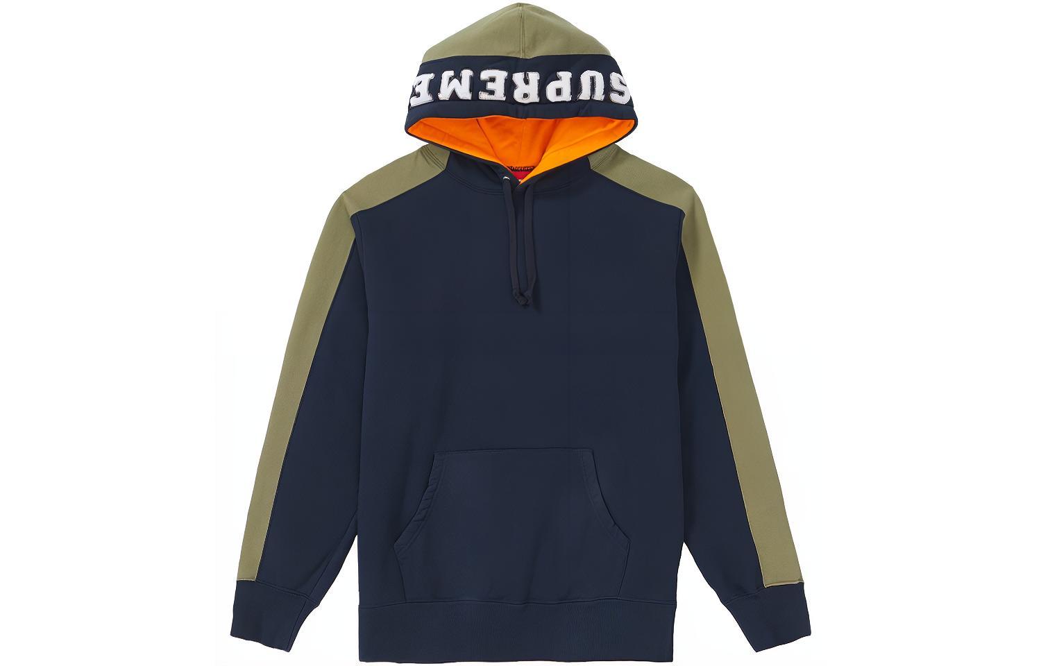 Худи Supreme FW18 Paneled Hooded Sweatshirt Navy (синее)
