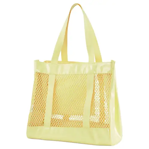 PUMA Artificial Leather With Textile Shoulder Bag Unisex Light Yellow