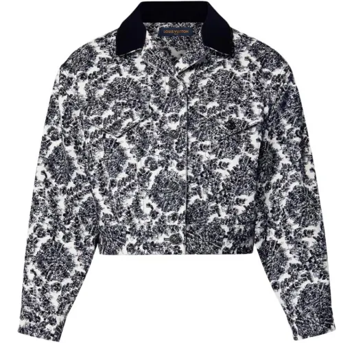 LOUIS VUITTON Sequin Flower Print Cropped Jacket