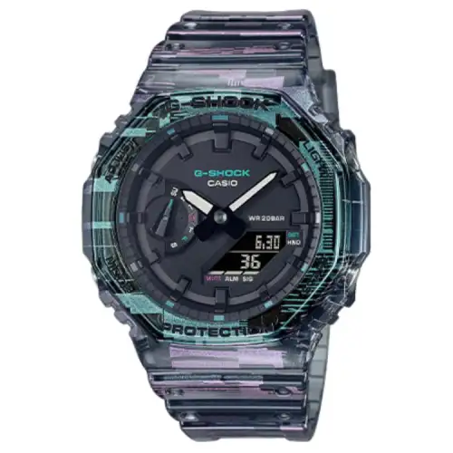 CASIO Unisex Liquid Crystal/Analog Dual Display Series Black Watch GA-2100NN-1APR