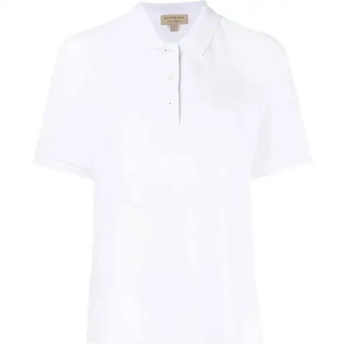 Burberry Polo Shirts Women's White Polo Collar Moderate Other
