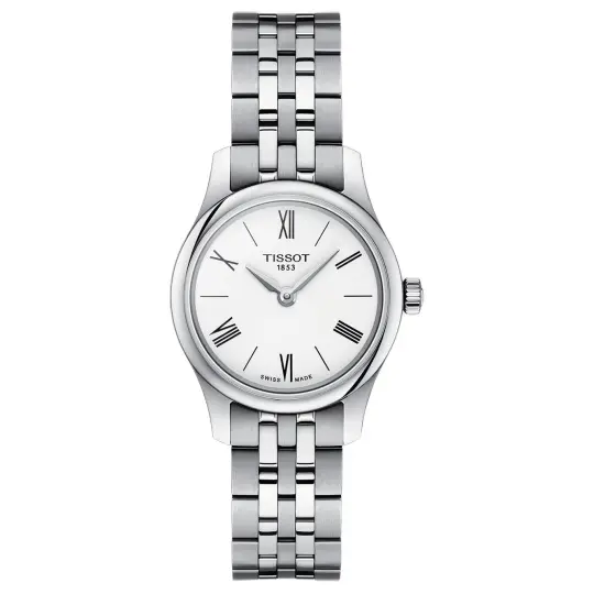 TISSOT Junya Collection Quartz Movement 30m Waterproof Women's Watch 25mm White Dial Stainless Steel Case