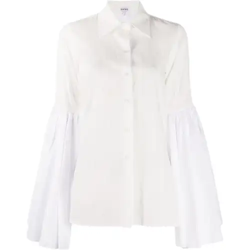 LOEWE Shirts Women's White Lapel Moderate