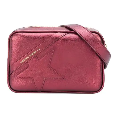Golden Goose Leather Fanny Pack Women's Eggplant Purple