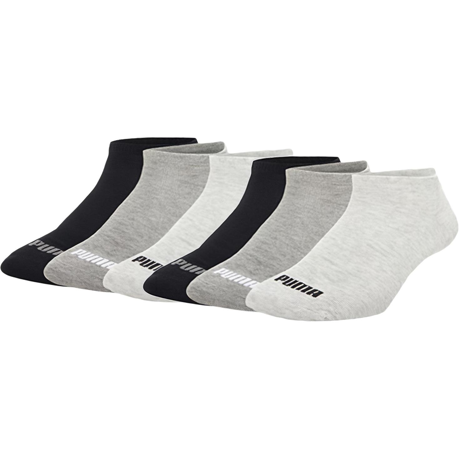 PUMA Ankle Socks Unisex Combo Set Black White Gray