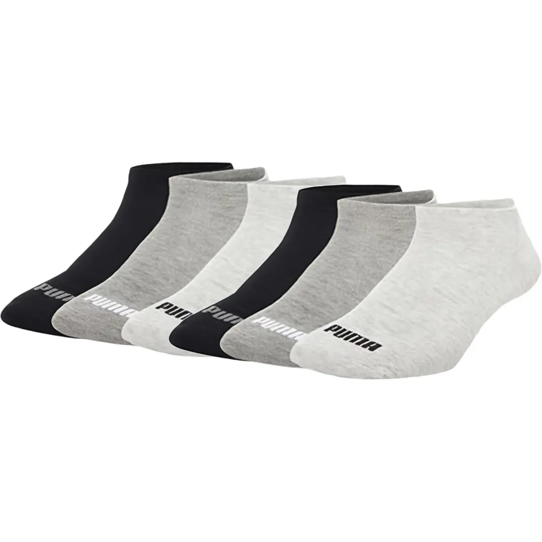 PUMA Ankle Socks Unisex Combo Set Black White Gray