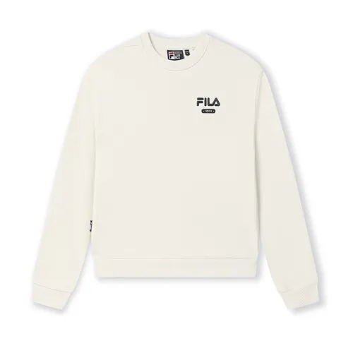 FILA 1911 Sweatshirts Women's Steam White IV Crew Neck Moderate Regular
