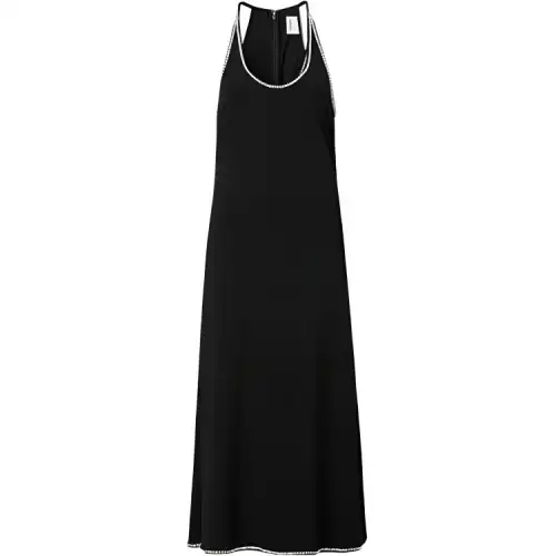 Burberry Sleeveless Dresses Women's Black Crew Neck Moderate Mid Length