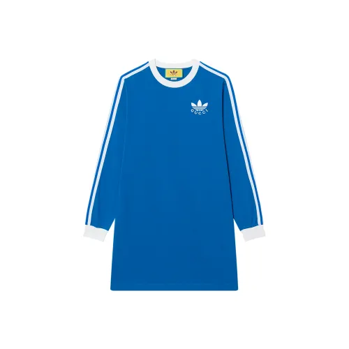 GUCCI X Adidas T Shirt Dress Cobalt Blue