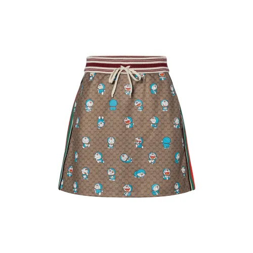 GUCCI x Doraemon Casual Short Skirts Women's Beige