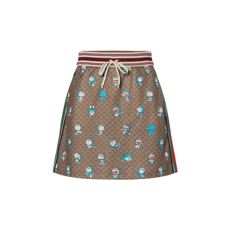 GUCCI x Doraemon Casual Short Skirts Women's Beige