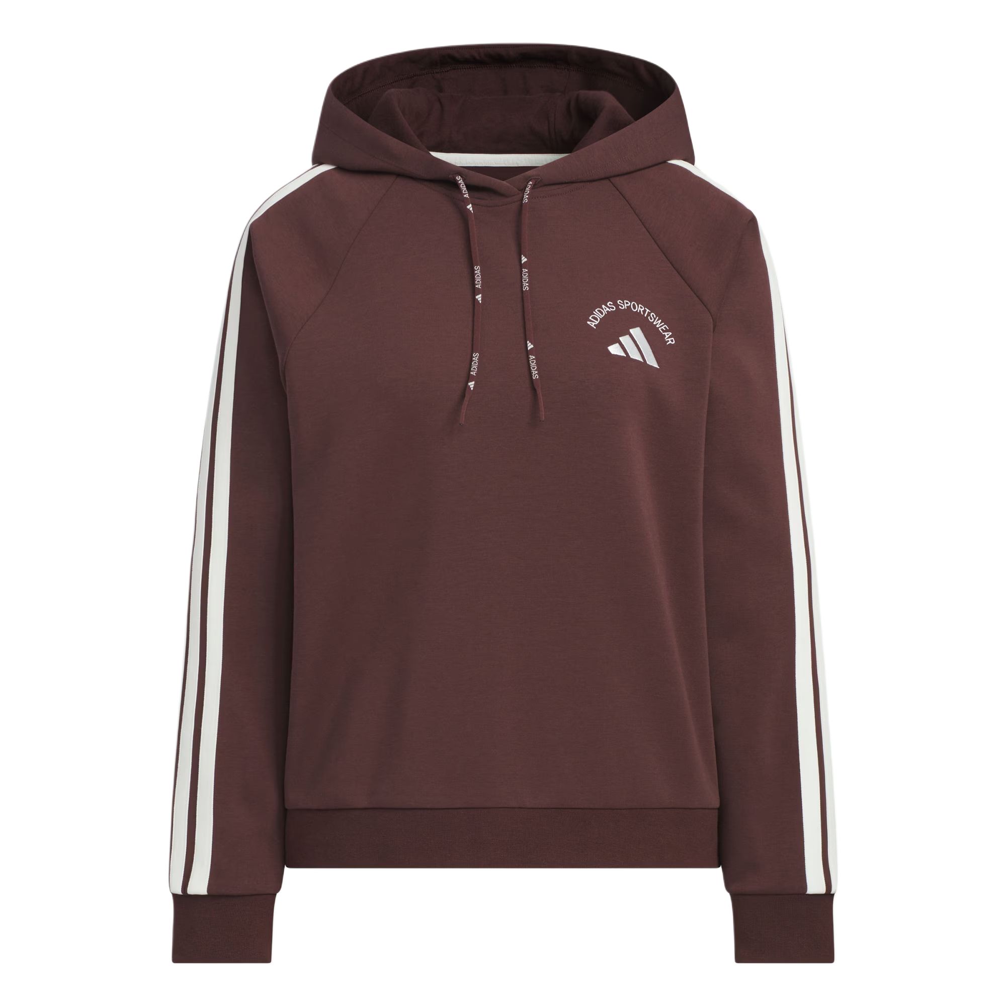 Женское худи adidas Sportswear SOFT DOUBLEKNIT HOODIE (темно-коричневое)