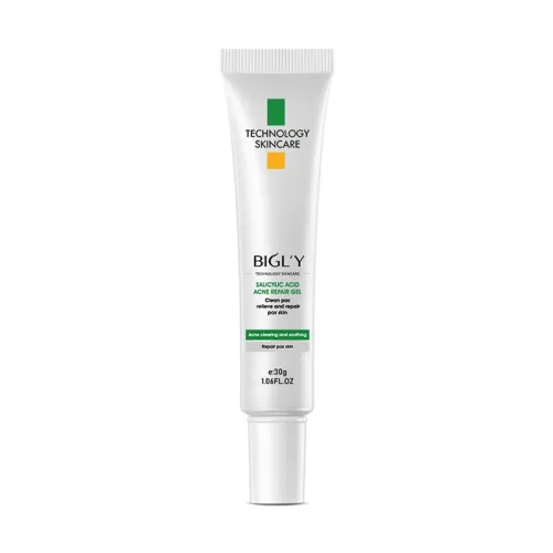 BIGLY Gel with salicylic acid, revitalizing essence, soothing acne remover from black spots, anti-acne, oil sheen control, conceals acne, 30g
