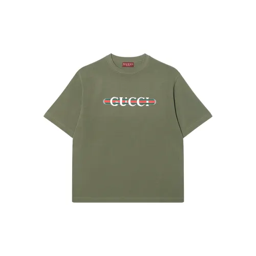 GUCCI Printed Heavy Jersey T Shirt