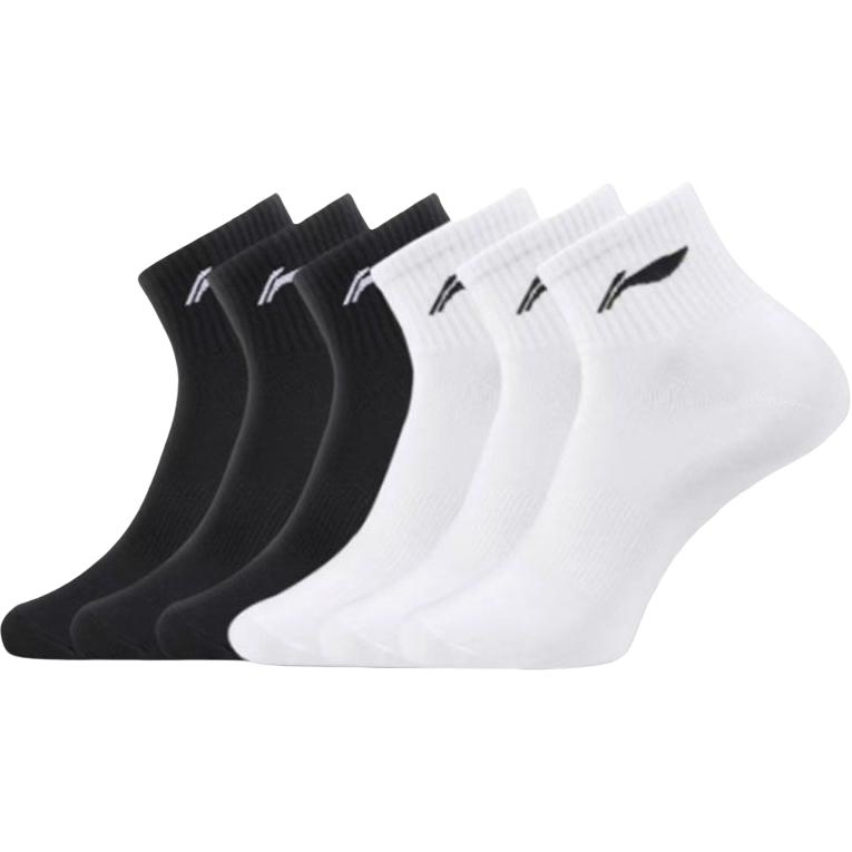 Li Ning Crew Socks Unisex 6 Pack