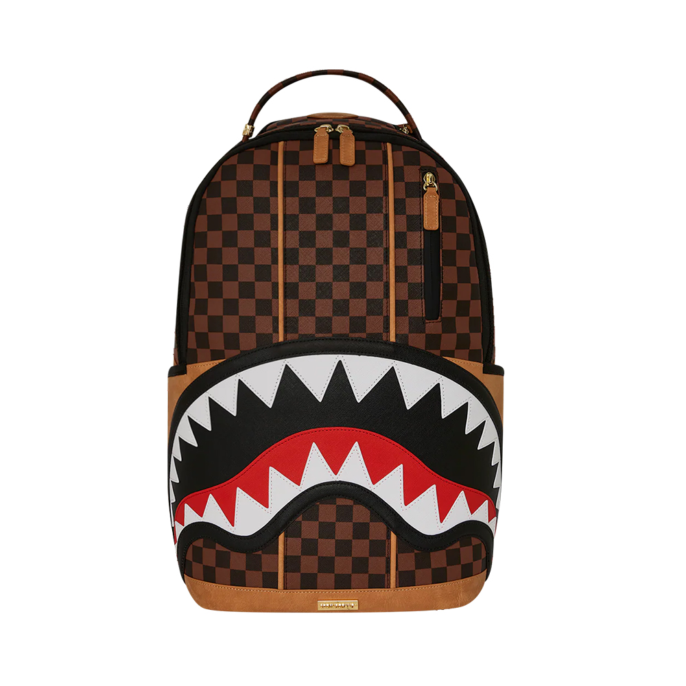 Рюкзак SPRAYGROUND Shark Logo Checkerboard (коричневый)
