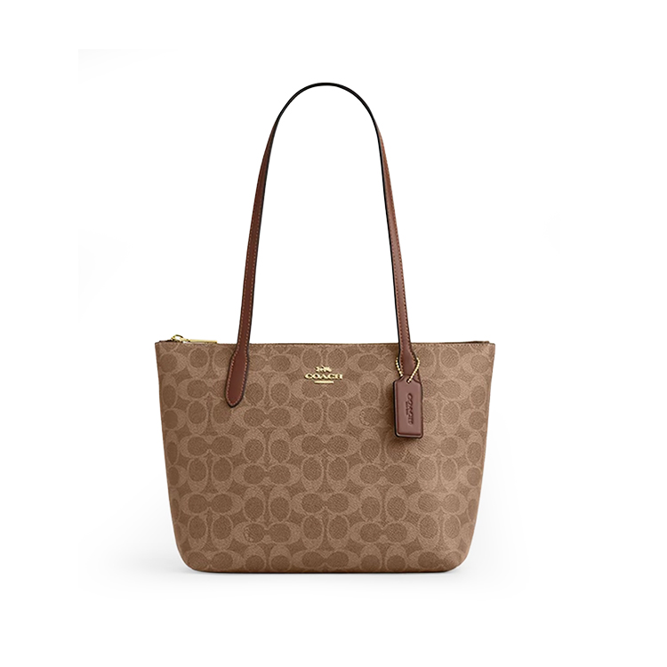 Женская сумка COACH Fiona 24 (темно-коричневая)