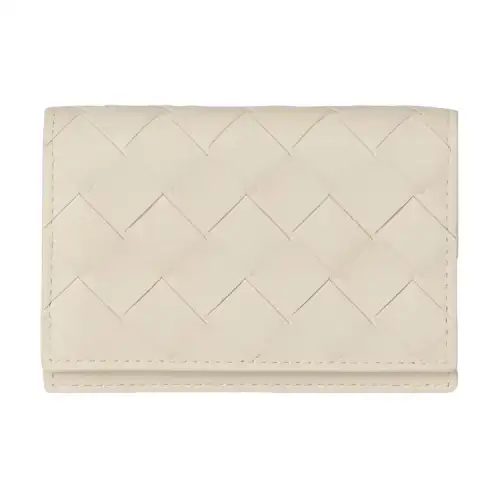 Bottega Veneta Bifold Leather Card Holder Men's Gypsum