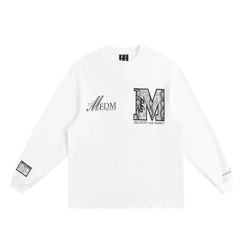 MR.ENJOYDA MONEY T Shirts Unisex White Crew Neck Moderate Straight Fit